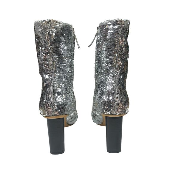 IRO Abelin Sequined Mesh Ankle Boots - Size 39 (8-8.5) - Silver - Picture 5 of 8